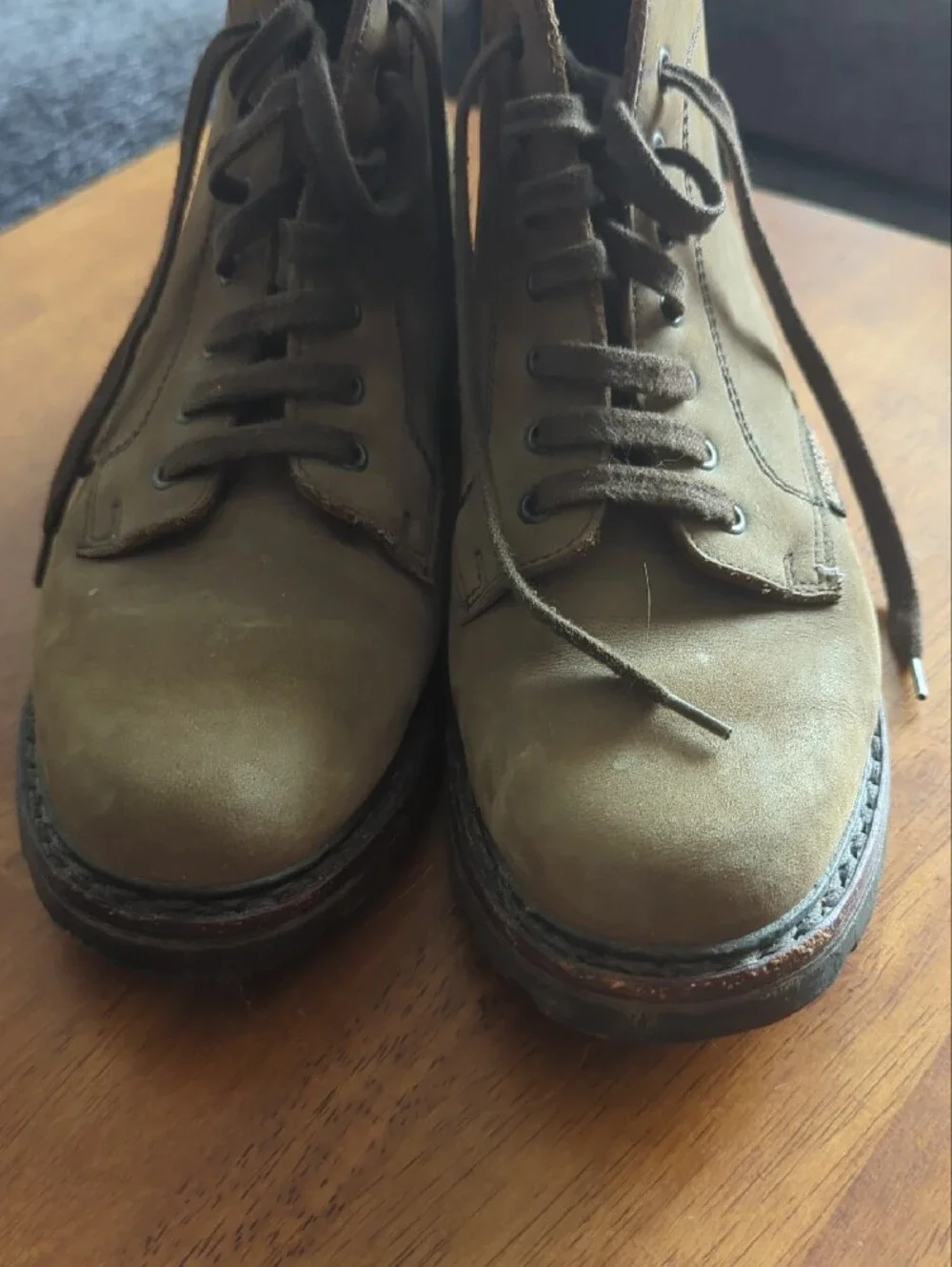 Mephisto Men's Tan Leather Lace-Up Ankle Boots Size 10